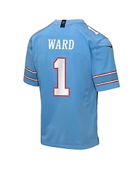 Nike Big Boys and Girls Cameron Ward Light Blue Tennessee Titans Game Jersey