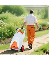 Sugift Battery-Powered Sprayer, 13.1 Gallons, Electric Weed Sprayer with Wheels