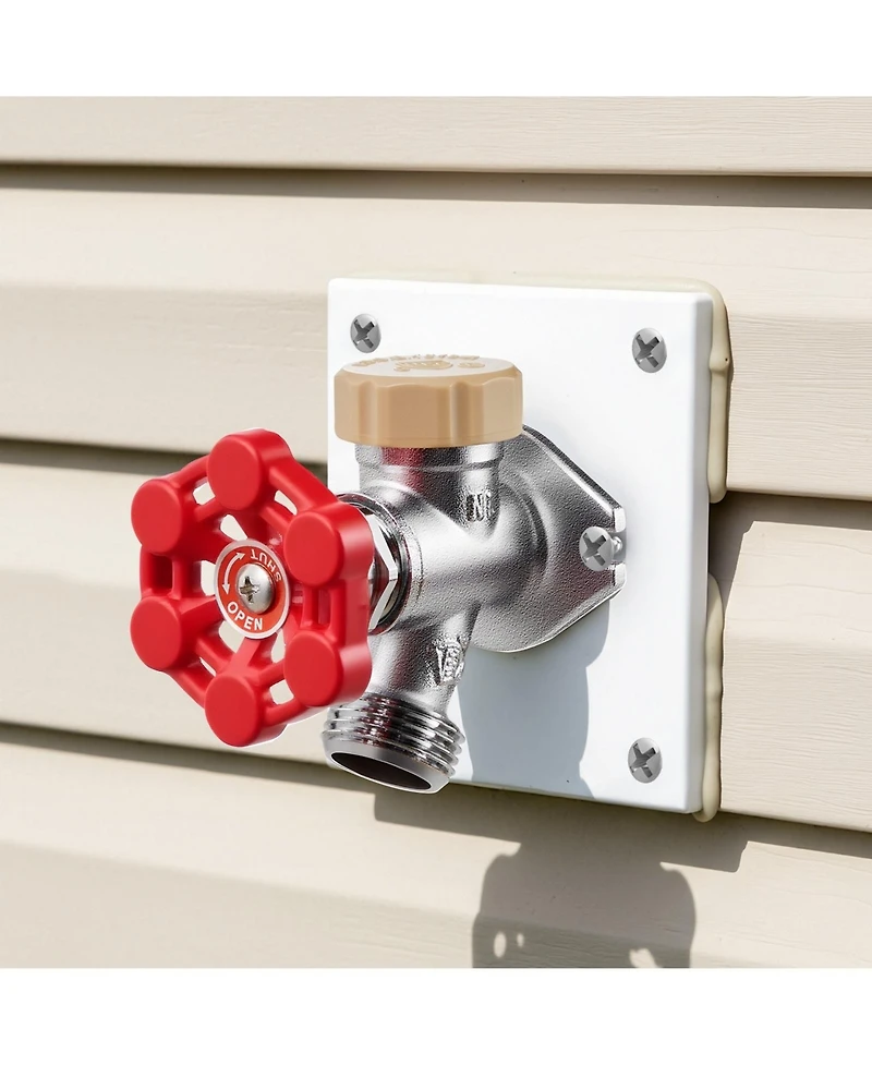 Sugift Anti-Siphon Frost-Proof Sillcock, 12" Outdoor Faucet Bib with Backflow Preventer