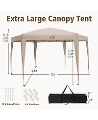Sugift 13 x 11.5 ft Hexagon Pop Up Canopy with Height Adjustable Legs
