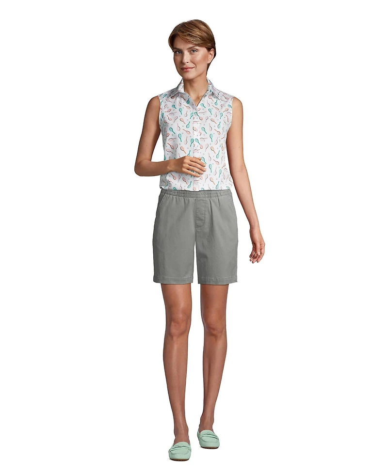Lands' End Women's No Iron Supima Cotton Sleeveless Shirt