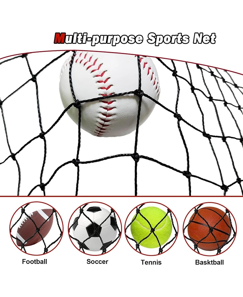 Aoligeijs Baseball Softball Batting Cage Net with Realistic Catcher, Net Only, Backyard Practice Batting Cage Net, Heavy Duty Multi-Purpose Sports Net