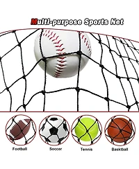 Aoligeijs Baseball Softball Batting Cage Net with Realistic Catcher, Net Only, Backyard Practice Batting Cage Net, Heavy Duty Multi-Purpose Sports Net