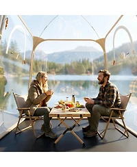 Gouun 7 x 7 Ft Clear Pop-Up Sports Tent Waterproof Bubble Pod with Sealed Floor