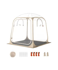 Gouun 7 x 7 Ft Clear Pop-Up Sports Tent Waterproof Bubble Pod with Sealed Floor