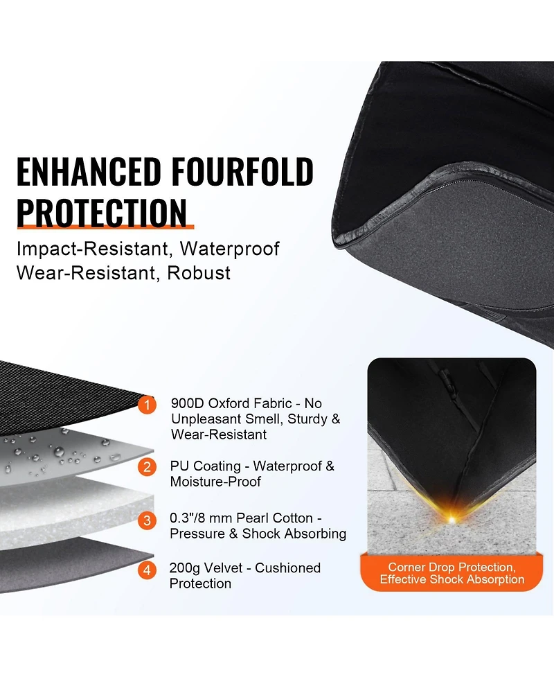 Mecale 29.9 Inch Telescope Carrying Case with Shoulder Straps and Storage Pockets