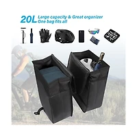 Aoligeijs 20L Bike Pannier Bags 2 Pack Waterproof Bicycle Rear Rack Storage Saddle Bags for Cycling Commuting Travel