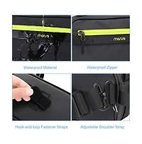 Aoligeijs Waterproof Bike Handlebar Bag with Shoulder Strap, Bicycle Front Storage Pouch for Commuting Cycling Travel