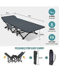 Camping Folding Bed Tent Portable Sleeping Outdoor Office 450Lbs Camping Outdoor Recreation Gear