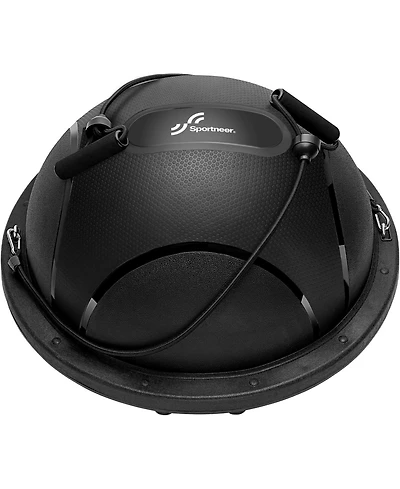 Sportneer Half Balance Ball Inflatable with Resistance Bands Pump Non Slip for Stability Core Physical Therapy Home Gym