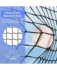 Aoligeijs Baseball Softball Practice Net,Pitching Net,Batting Net,with Baseball Tee,Bonus Strike Zone,Target and Bow Frame,for Hitting,Pitching