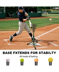 Aoligeijs Baseball Tee Batting Tee Softball Tee Portable Travel Hitting Tee,Easy Adjustable Height,Stable Tripod Stand