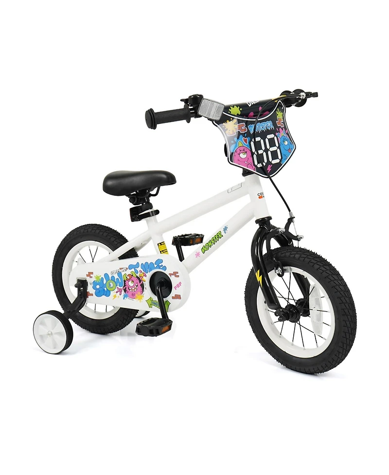 Slickblue Kids Ride On Bike with Training Wheels