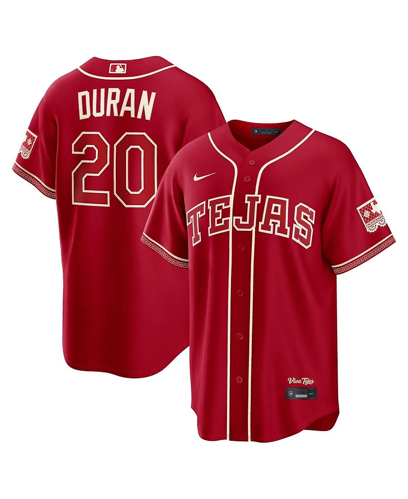 Nike Men's Ezequiel Duran Red Texas Rangers 2026 City Connect Stadium Jersey