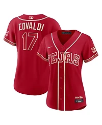 Nike Women's Nathan Eovaldi Red Texas Rangers 2026 City Connect Stadium Jersey
