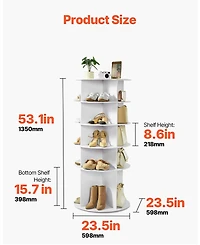 Gouun 5-Tier 360 Degree Rotating Shoe Rack Tower, 20-Pair Capacity