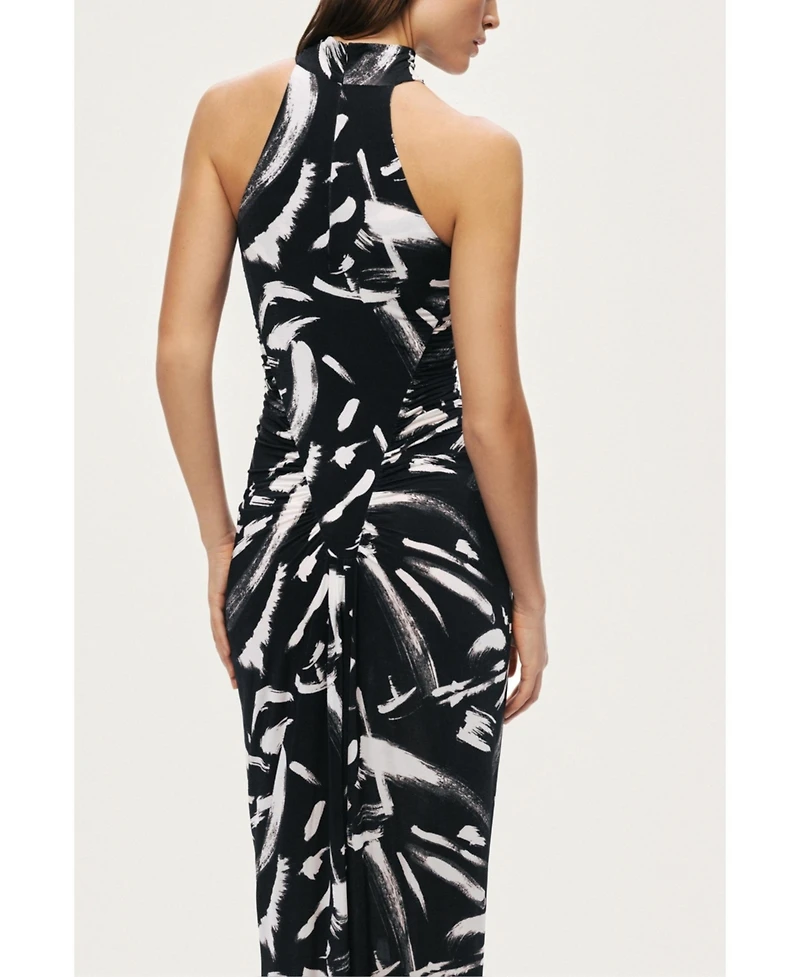 Nocturne Women's Printed Halter Maxi Dress