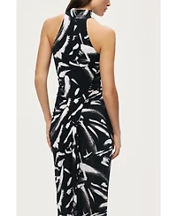 Nocturne Women's Printed Halter Maxi Dress
