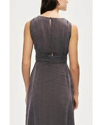 Nocturne Women's V-Neck Sleeveless Midi Dress