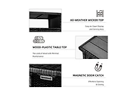 Aecojoy Outdoor Bar Cart with Wheels