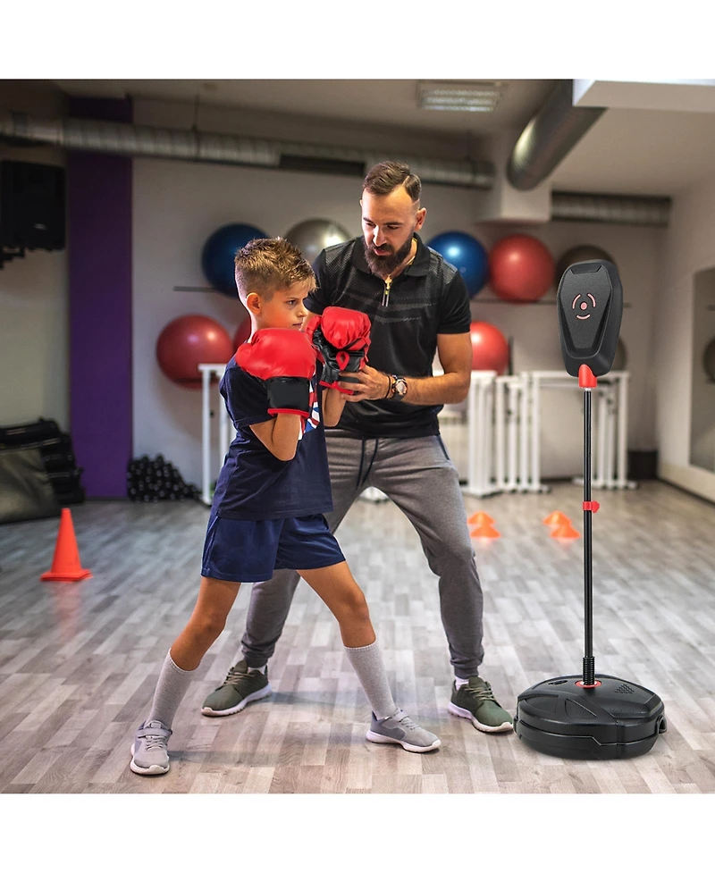 Kuyotq Inflation-Free Boxing set with Punching Bag and Boxing Gloves Quick Rebound Design