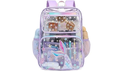 Urbanmax Clear Backpack for School Girls, Heavy Duty Tpu Transparent Backpack Stadium Events Approved, Clear Bookbag
