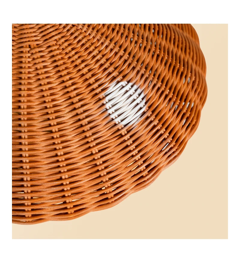 Momiji Mushroom Handcrafted Rattan Storage Basket - Wicker