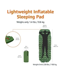 Gnuadz Camping Sleeping Pad Quick-inflate Foot Pump Ultralight Hiking Camping Outdoor Recreation Gear