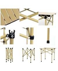 Gnuadz Portable Camping Table Folding Aluminum Outdoor Cooking Hiking Picnic Bbq Travel Carry Bag