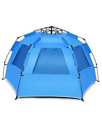 Gouun 3-4 Person Pop-Up Beach Tent with Upf 50+ Protection and Front Porch
