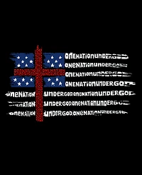 La Pop Art Women's One Nation Flag Word Pullover Top