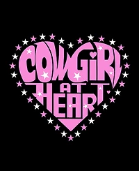 La Pop Art Women's Cowgirl at Heart Word Pullover Top