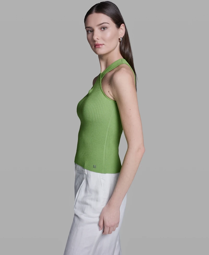 Bcbg Women's Halter Neck Sleeveless Tank Top