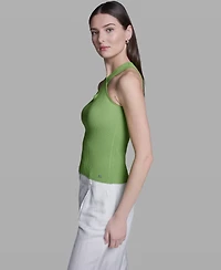 Bcbg Women's Halter Neck Sleeveless Tank Top