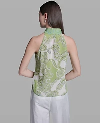 Bcbg Women's Sleeveless Tie-Neck Blouse