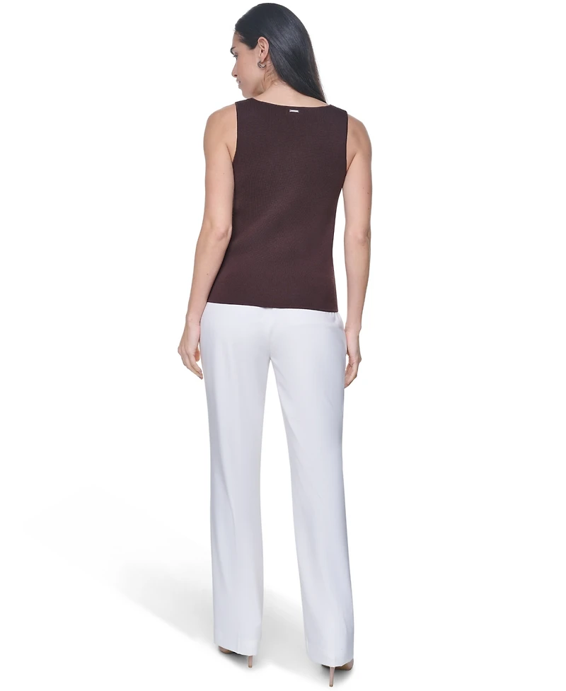 Calvin Klein Women's Square Neck Sleeveless Top