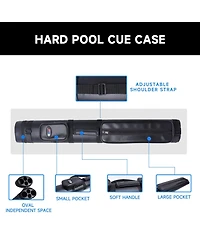 Gse Games & Sports Expert 2x2 Oval Hard Billiard Pool Cue Stick Carrying Case, Accessories
