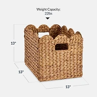 Best Choice Products Scalloped 13 x 13inch Hyacinth Storage Basket Set of 5