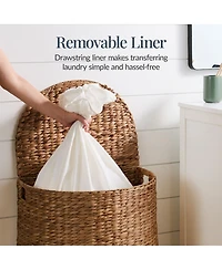 Best Choice Products Half Moon Laundry Hamper w/ Lid, Round Basket, Removable Liner & Handles