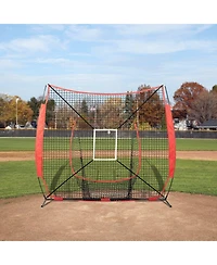 Mecale Baseball Softball Practice Net with Bow Frame and Carry Bag