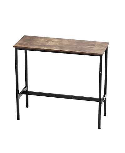 Sugift High Top Pub Table with Metal Frame for Kitchen and Living Room