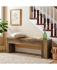 Tribesigns 55" Entryway Bench, Farmhouse Indoor End of Bed Bench, Shoe Bench