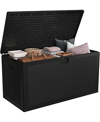 gaomon Premium Pro 150 Gallon Lockable Resin Deck Box, Waterproof & Uv Resistant Outdoor Storage for Cushions