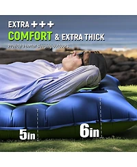 Gnuadz Camping Sleeping Pad Inflatable Mat Built-in Foot Pump Camping Outdoor Recreation Gear