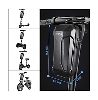 Aoligeijs Electric Scooter Handlebar Bag Waterproof Hard Shell Storage Bag for Bikes Scooters Front Hanging Travel Organizer 3L Capacity