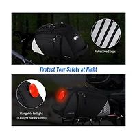 Aoligeijs Bike Rack Bag 8L Waterproof Bicycle Rear Trunk Bag with Rain Cover Convertible Backpack Cycling Storage for Commuting Travel