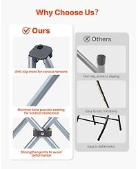 Mecale Camping Chair with Canopy Shade 330 lbs and Magazine Pocket