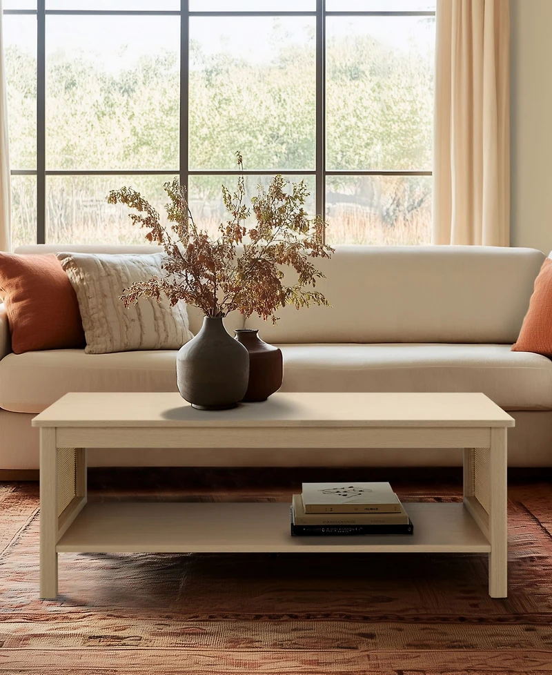 510 Design Ashlyn 41.5" Wood 2-Tier Coffee Table