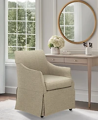 Martha Stewart Collection London 25" Upholstered Skirted Dining Arm Chair