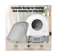 Cumrige Self Cleaning Litter Box Open Top Automatic Litter Box with App Control for Multiple Cats